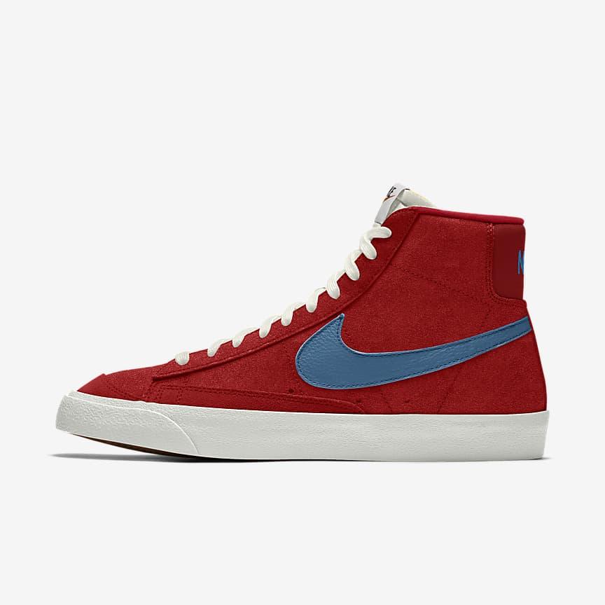 Giày Nike Blazer Mid '77 By You Nữ  Đỏ Xanh